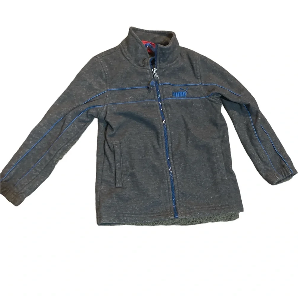 Blue and Grey Puma Zip up Jacket for Kids
